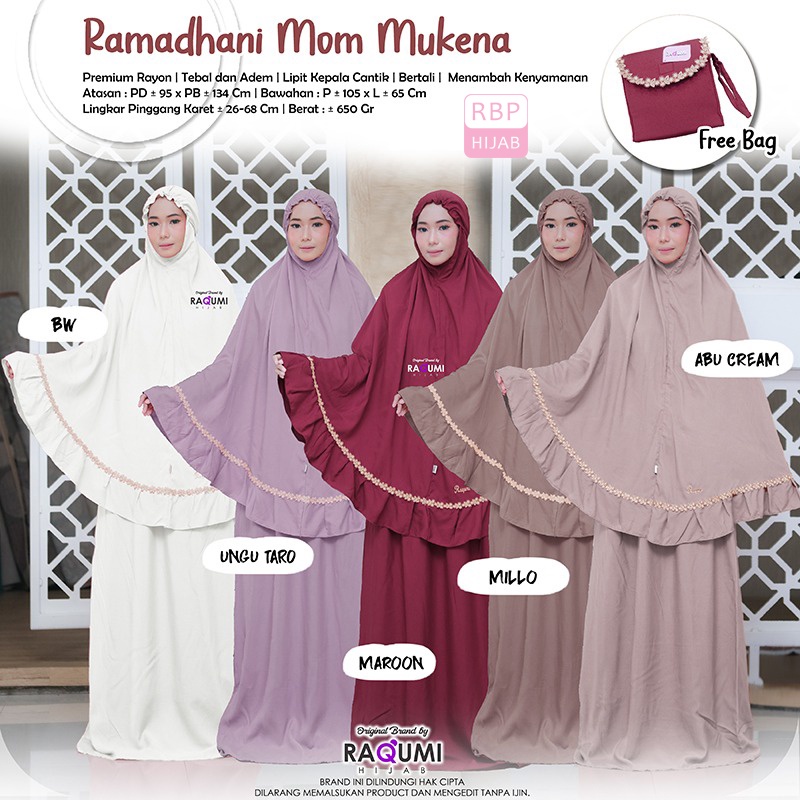 Mukena Dewasa Ramadhani Mom Raqumi Hijab