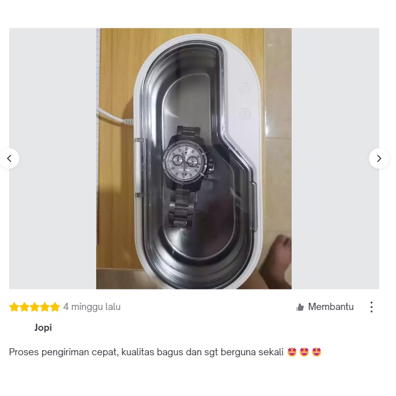 Notale Ultrasonic Cleaner Pembersih Kacamata Perhiasan Jam Tangan