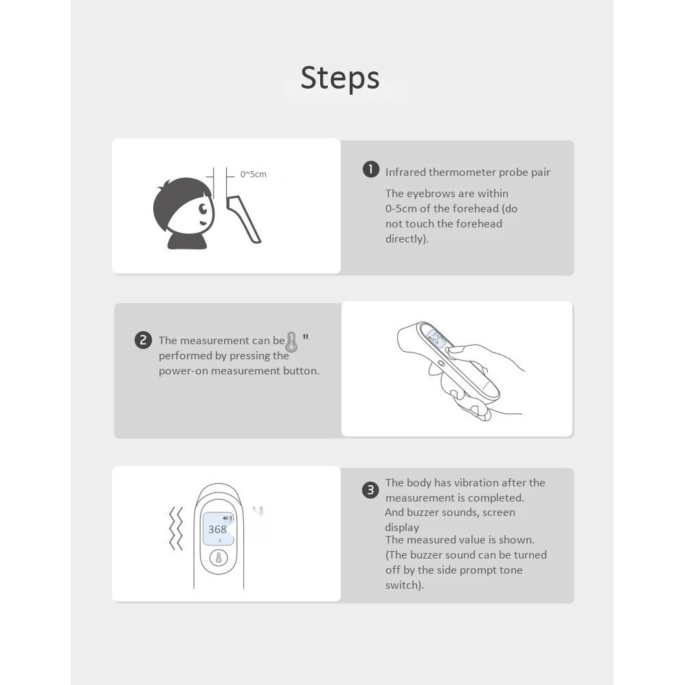 YUWELL THERMOMETER INFRARED NON CONTACT YT-1 DUO SENSOR