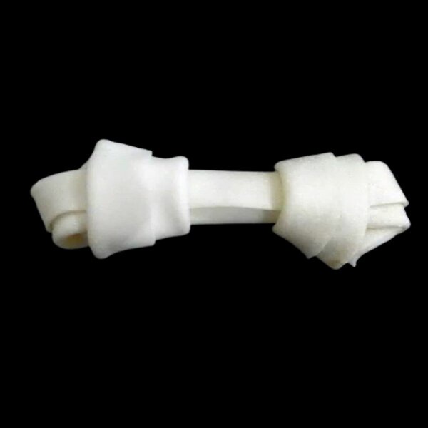 Knotted Bone White 2.5&quot; Snack Tulang-Tulangan Gigitan Anjing Rasa Susu