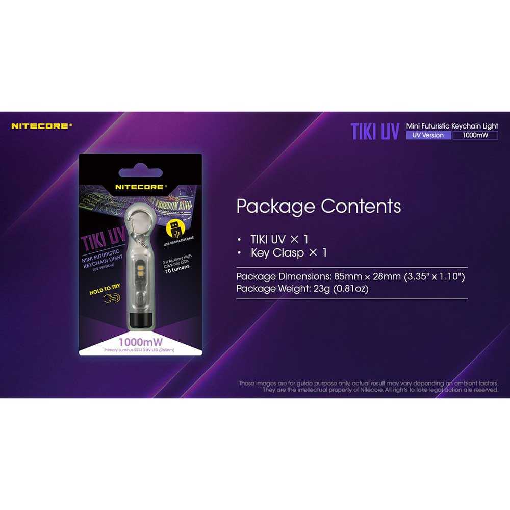 IDN TOOLS - Nitecore TIKI UV Mini Senter 365nm 1000mW