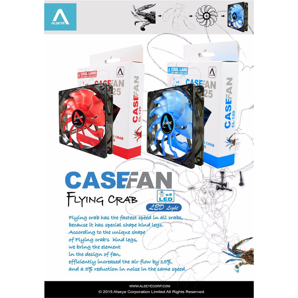 Import Alseye 120mm Fan 3pin Cooler Led High Cfm Cooling Fan 1800rpm Fans For Cpu Cooler Pc Case Shopee Indonesia