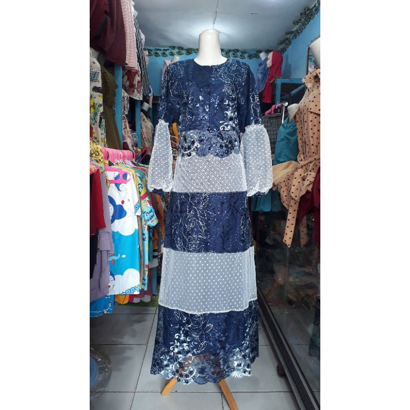 gamis tile kombinasi