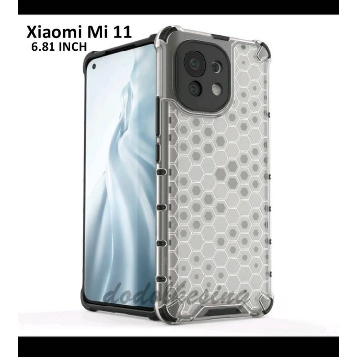 Xiaomi Mi11 Mi11 Lite Mi11 Pro mi 11 Case Transparan Shockproof Motif Sarang Lebah Cover