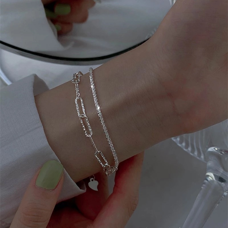 Gelang Rantai 925 Sterling Silver Gypsophila Dapat Disesuaikan Untuk Wanita