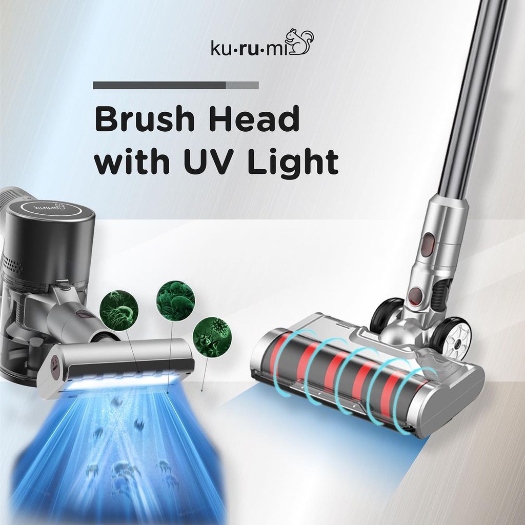 Kurumi KV 10 Powerful Cordless Stick Vacuum Cleaner with Power Drive Mop Head