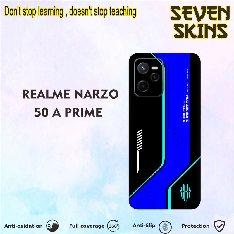SKIN HANDPHONE DAPAT 2 PCS REALME NARZO 50A PRIME  BLACK