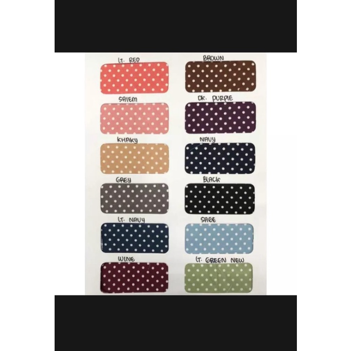 kain katun jepang motif polkadot kecil/bahan katun jepang tokai senko polkadot/kain textile meteran/