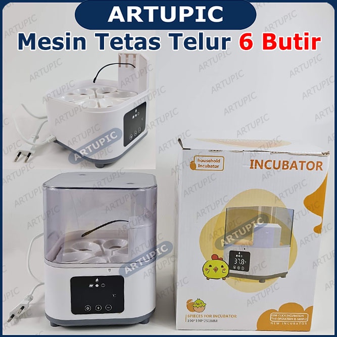 Mesin Tetas Telur Incubator 6 Butir Penetas Digital Egg Incubator Inkubator Telur