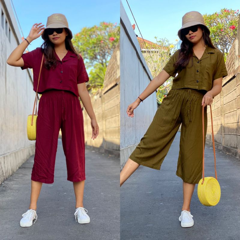 Oneset Crop Sinta  / Set Rayon Crop / New One Set-2