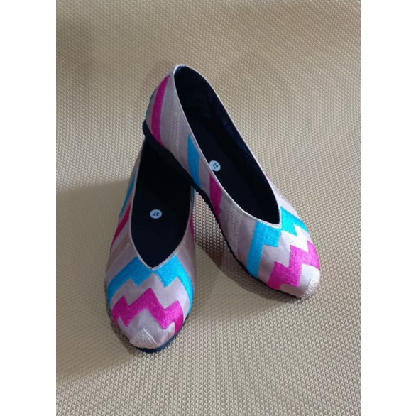 Flatshoes Embroidery - Sepatu Bordir - Slip On Wanita