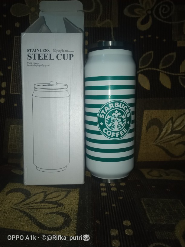 Model Baru - Termos Starbucks Botol Minum Sedotan 500ml Tumbler Stainless Steel Tahan Panas Tehrmos 