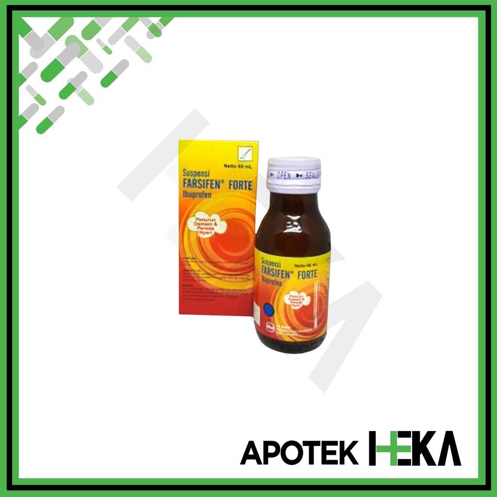 Farsifen Forte Suspensi 60 ml - Sirup Ibuprofen Penurun Panas (SEMARANG)