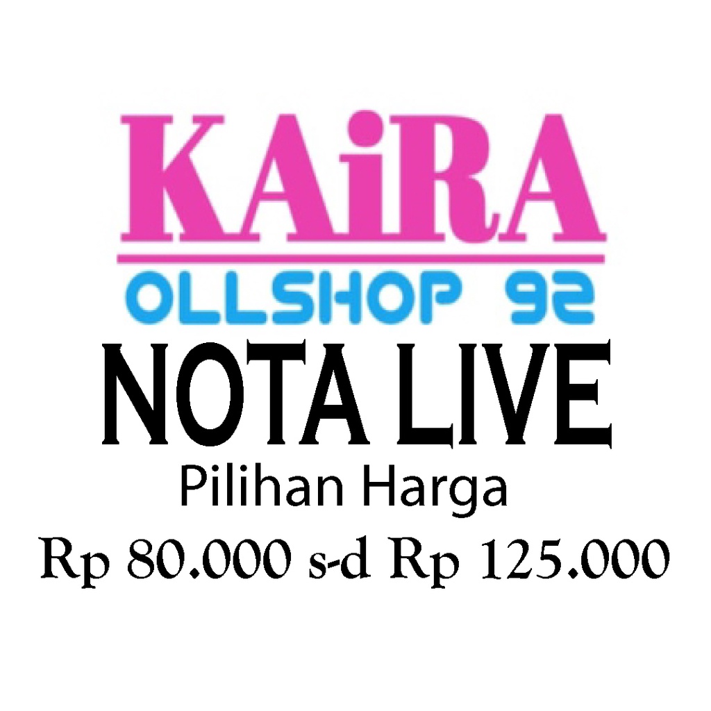 Nota Pembayaran Produk Live dari harga 80 - 128 k