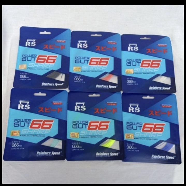 Senar Raket Badminton New Rs Power Gut Sharp 66 Original