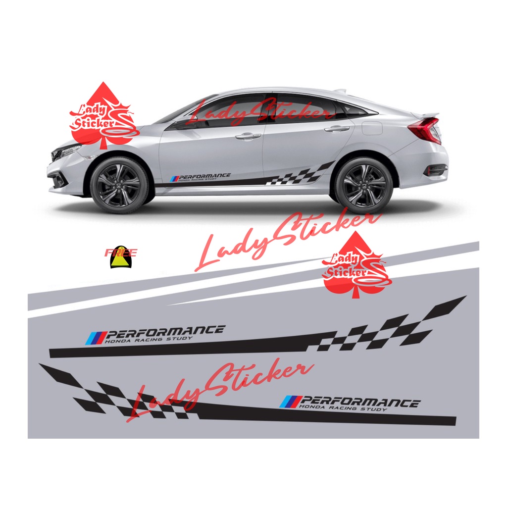 STICKER STIKER MOBIL CIVIC VIOS STICKER LIST PERFORAMANCE MOBIL CIVIC CITY BALENO ALL SEDAN