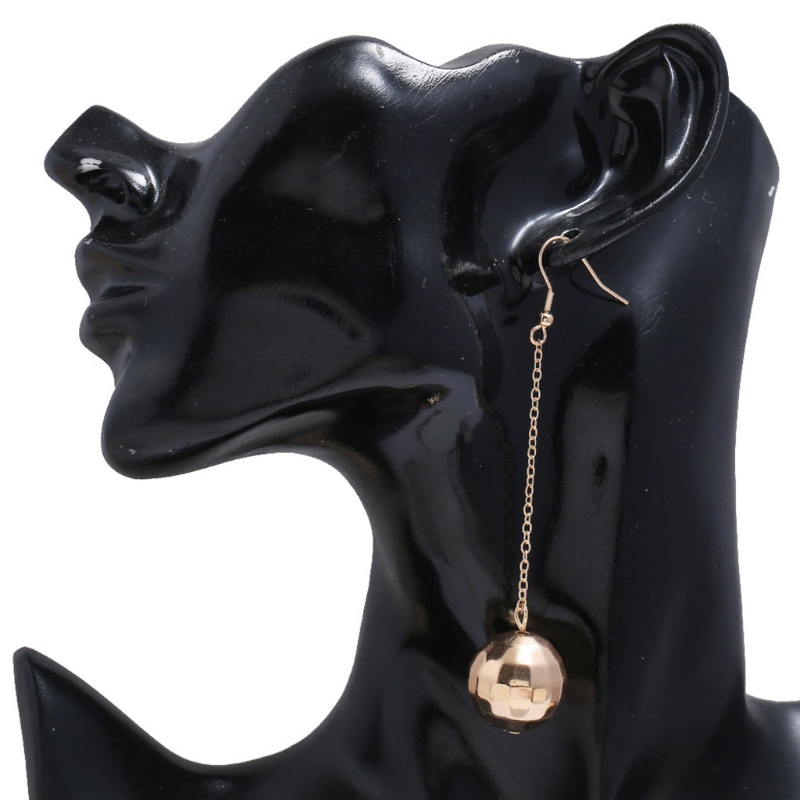 Siy Anting Tusuk Gantung Wanita Desain Bola Disko Warna Goldsilver Kreatif Untuk Pesta