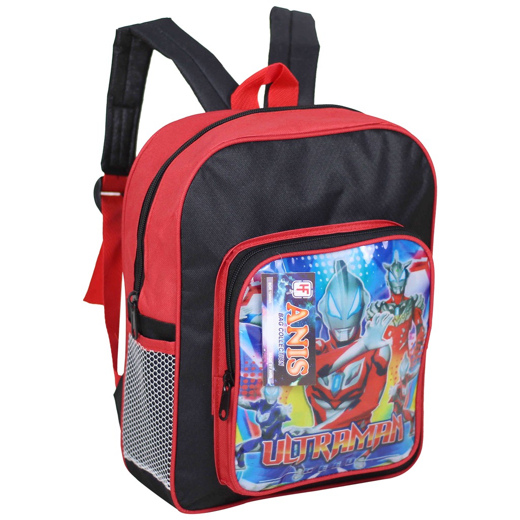 Tas Ransel Anak TK PAUD Motif Ultramen Mini Merah Keren Backpack Sekolah Piknik Souvenir