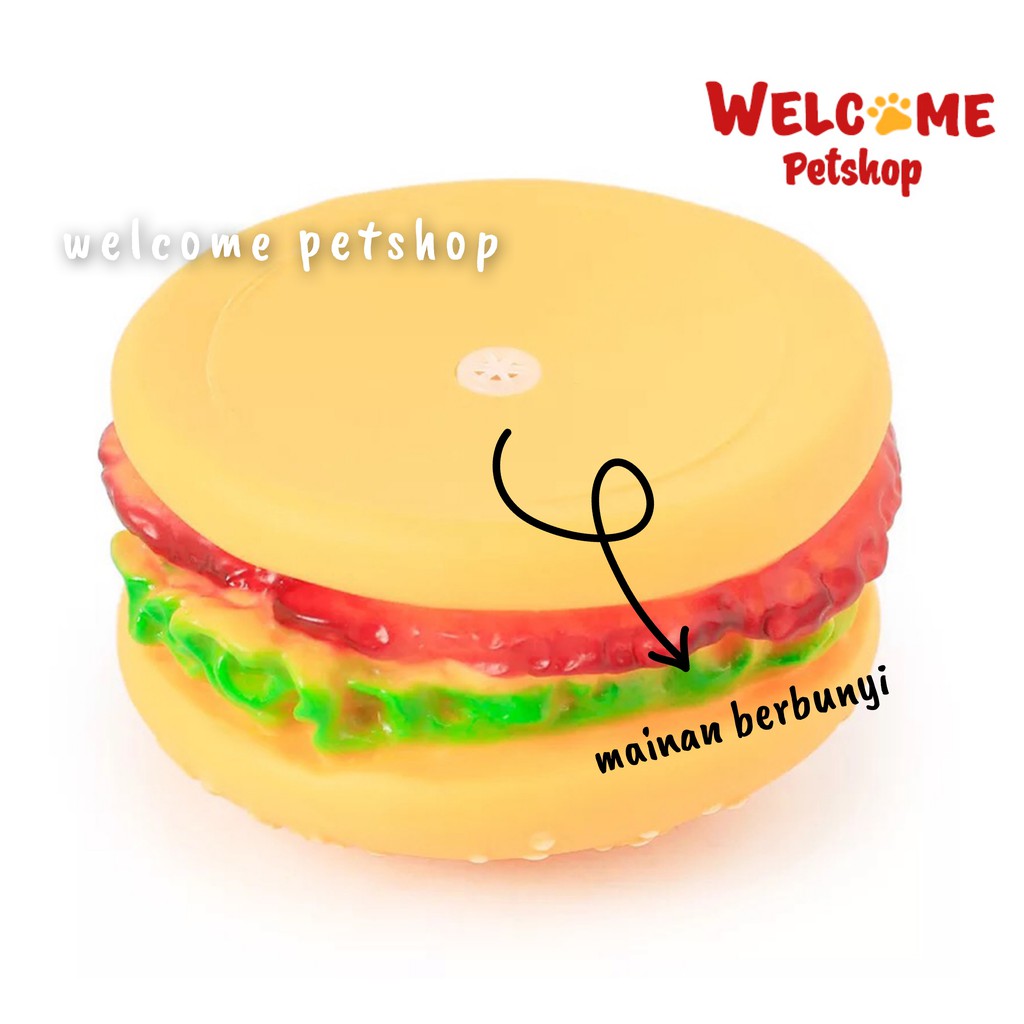 MAINAN ANJING / DOGGY BURGER BERBUNYI - Dog Pet Toy