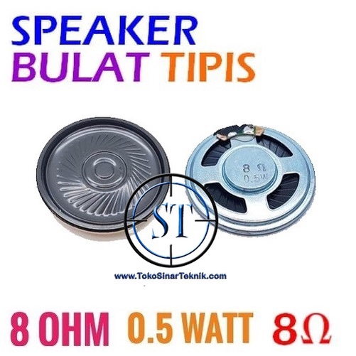 Speaker Mini Buzzer 8 ohm 0.5W 20mm / 23mm / 35mm Audio loudspeaker Musik Player Mainan Bulat Kecil Music Box