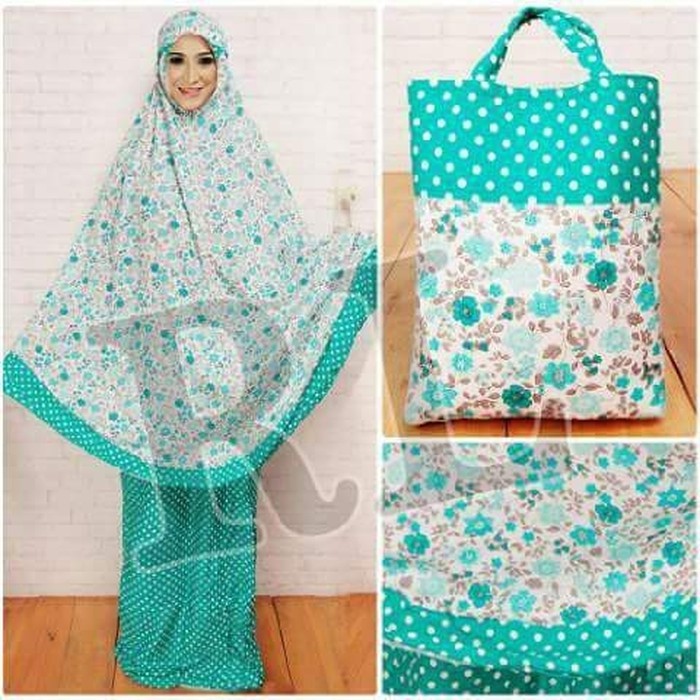 Promo !!! Azurra Shop Mukena Motif Katun Rayon Bali Mekenah Dewasa Fashion Muslim Murah