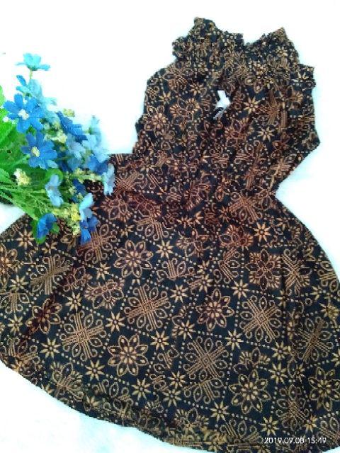 Daster Batik Anak Kerut Atas (mehek), Baju Batik Anak Perempuan Murah