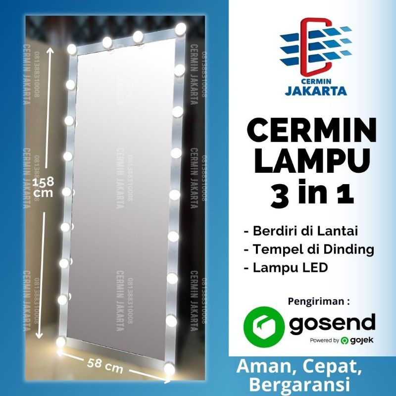 cermin lampu full body