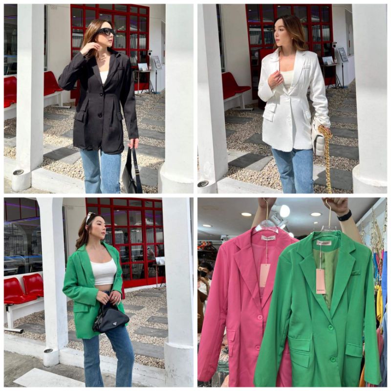 New arrival Ready Promthong blazer import bangkok best seller outer wanita fashion murah bkk korean 
