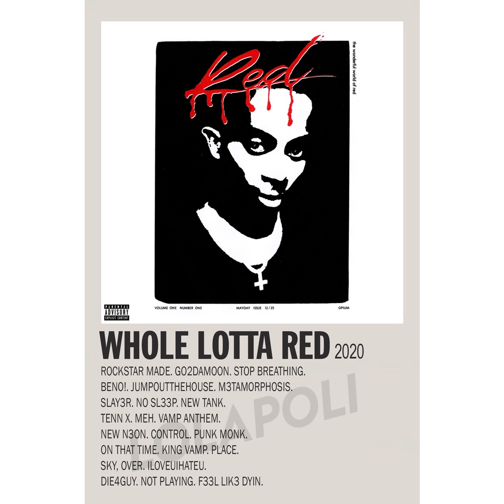 Poster Cover Album Whole Lotta Red - Playboi Carti