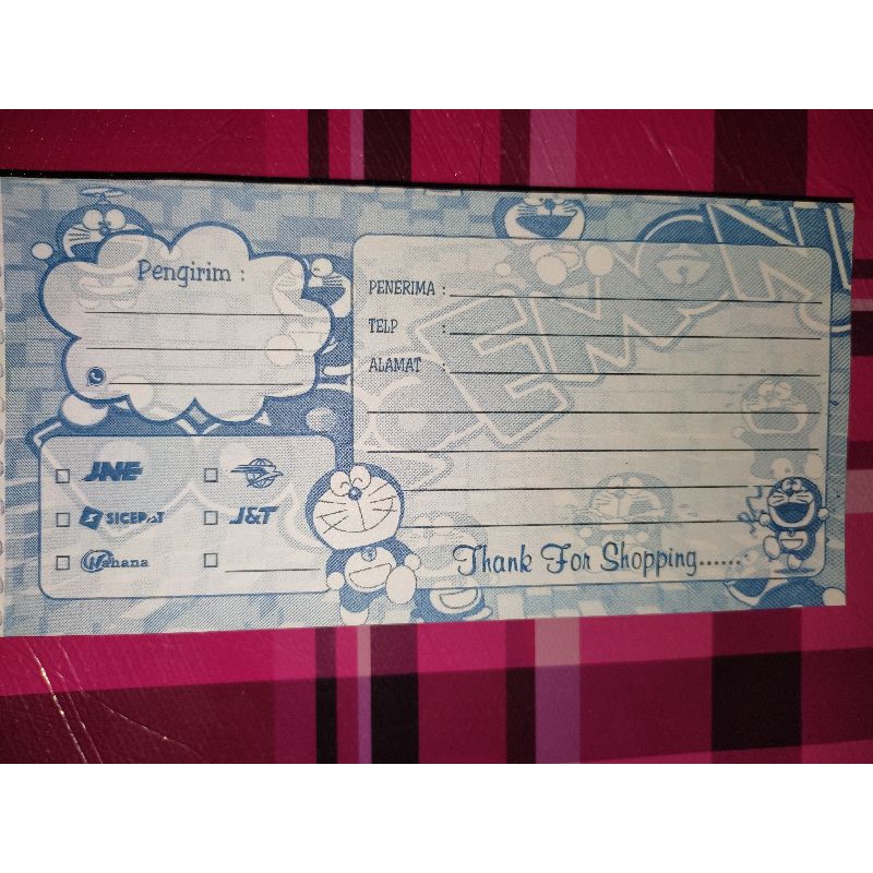 

label alamat pengiriman