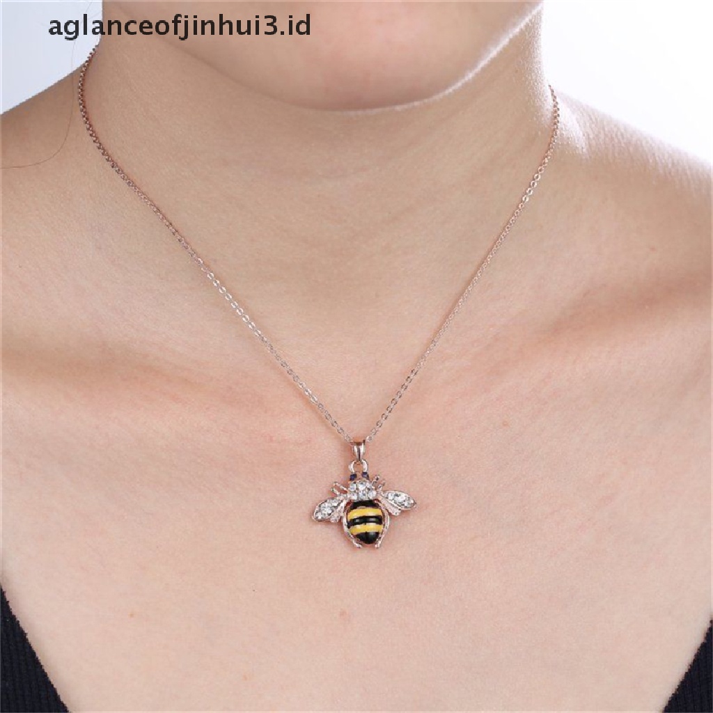 Liontin Kristal Bentuk Lebah Bumblebee