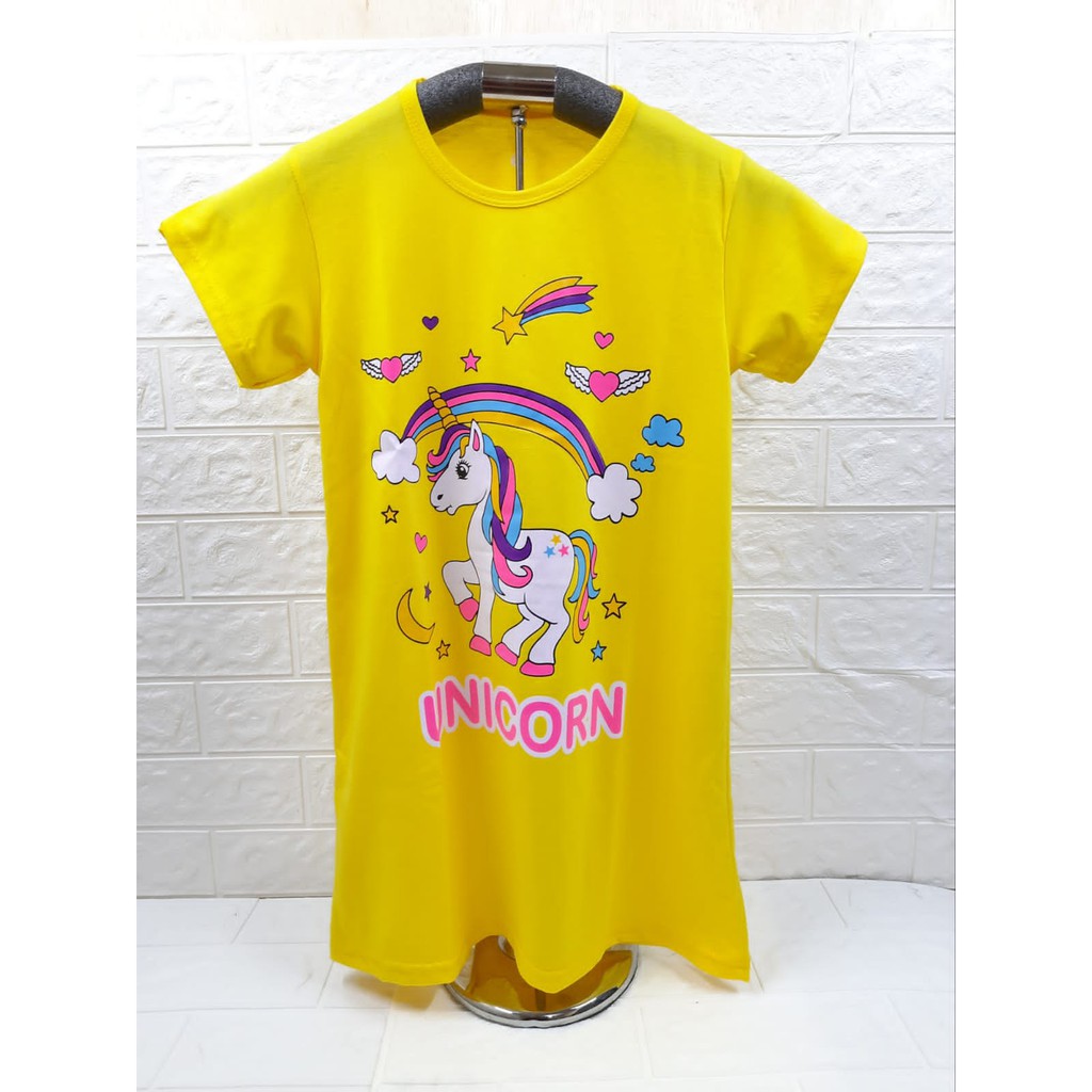 DRESS FASHION ANAK PEREMPUAN MOTIF UNICORN SPARKLE UNTUK ANAK UMUR 1-12 TAHUN