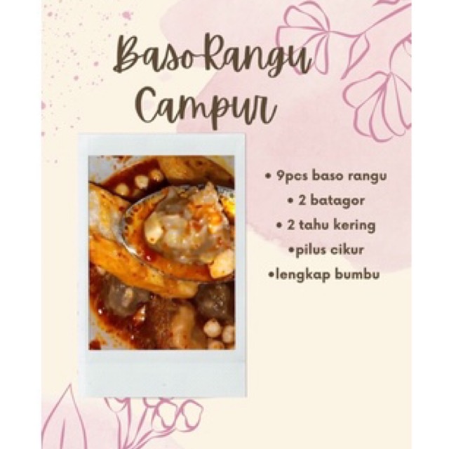 

Baso Aci Tulang Rangu Mix / Campur