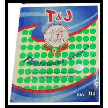 

GRATIS ONGKIR LABEL \U002F STICKER \U002F STIKER BULAT 114 TOM & JERRY WARNA FLUORESCENT