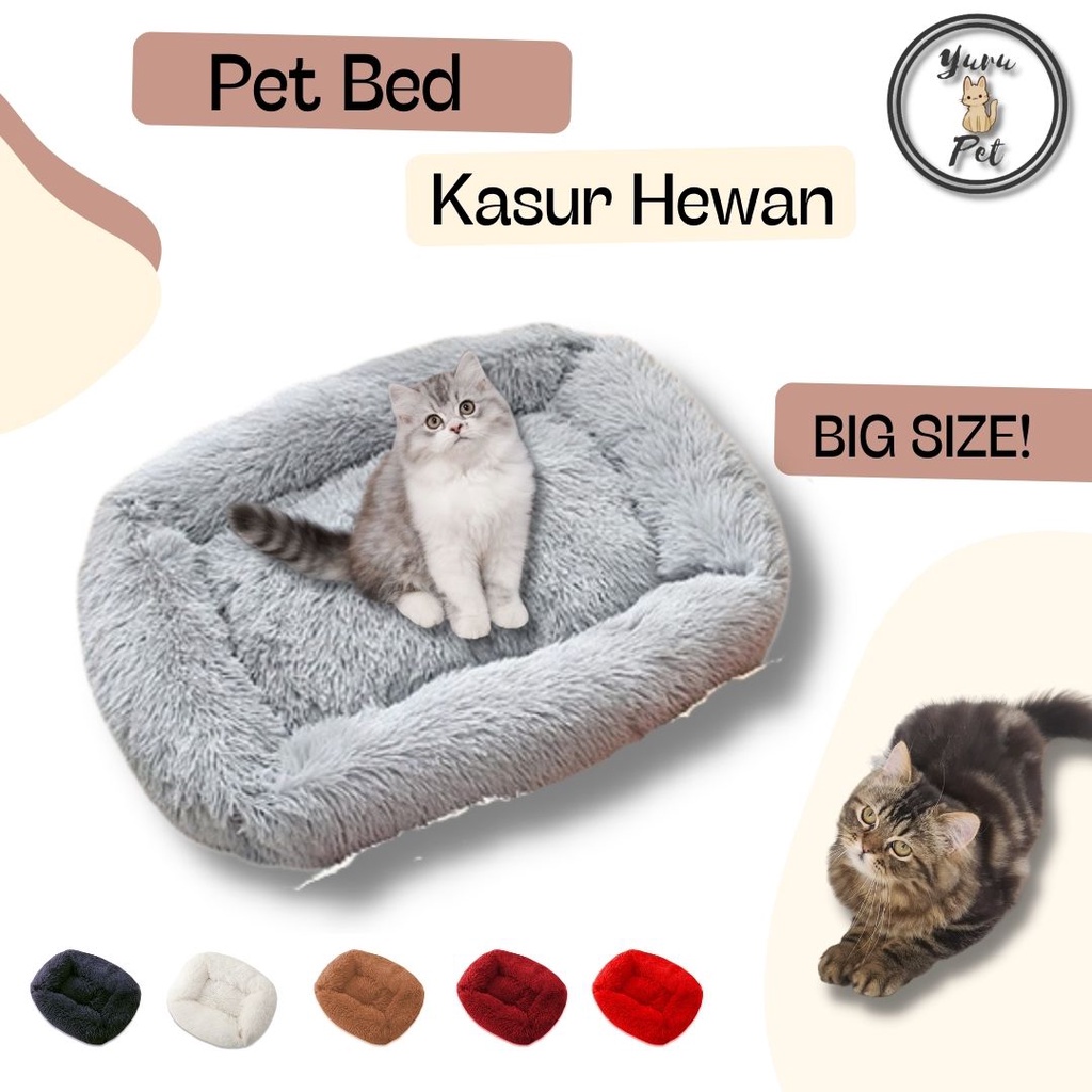 Tempat Tidur Kucing Bentuk Oval Jumbo Nyaman Untuk Peliharaan Kita Ukuran 70x50x10cm