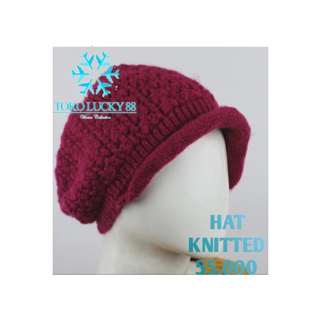 Hat Knitted Topi Rajut Wool Hat Knitted