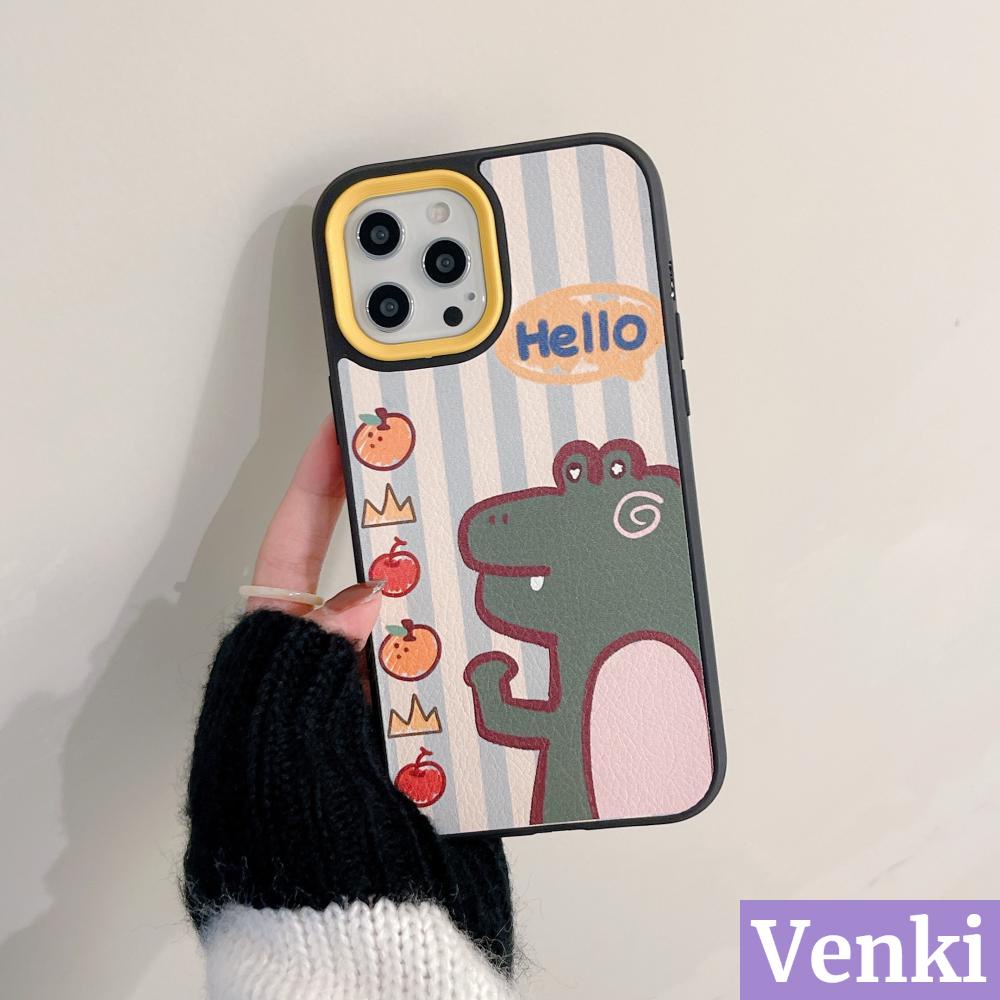 For iPhone 13 Pro Max iPhone Case Silicone Soft Case Luxury Leather Case Three-in-one Movable Acrylic Frame Protection Camera Shockproof Dinosaur Cartoon Cute Style For iPhone 13 Pro Max iPhone 12 Pro Max iPhone 11 Pro Max iPhone 7 Plus XR XS MAX 12 XS