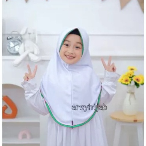 HIJAB ANAK SEKOLAH MODEL PENGUIN ( 6-9 TAHUN) / KERUDUNG ANAK SEKOLAH DASAR