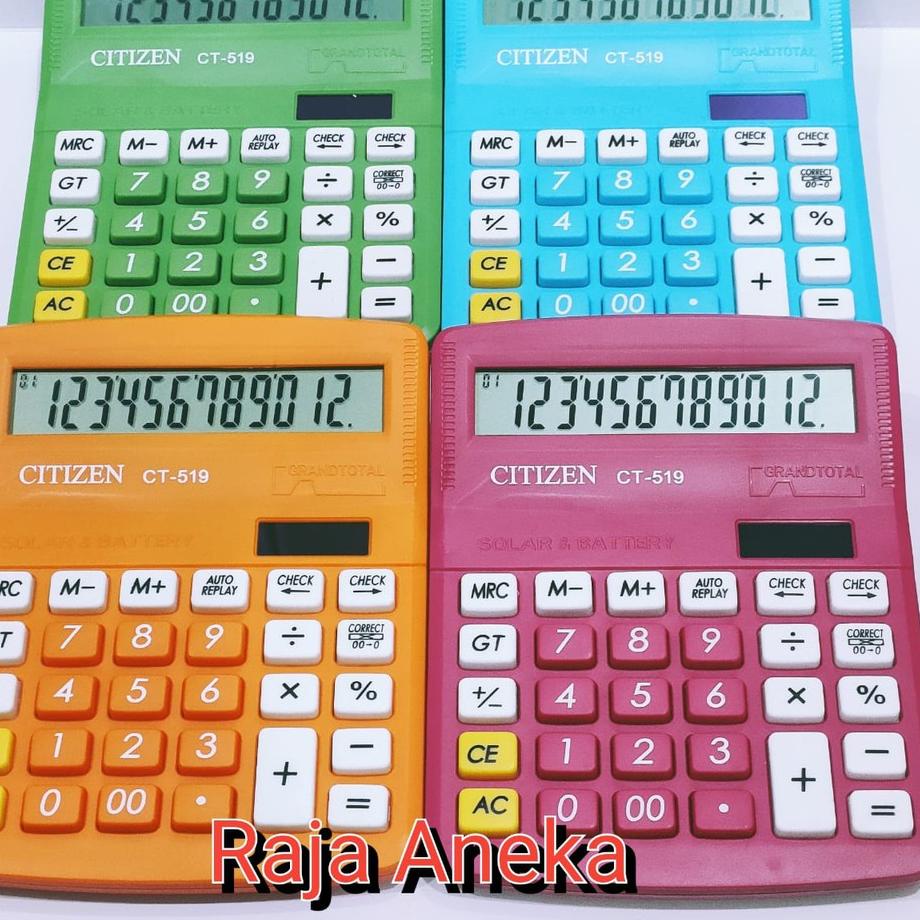 

Recomend Kalkulator Citizen 519 Warna CT-519 KALKULATOR MEJA DAGANG CALCULATOR 12 DIGIT CT519 CITIZE