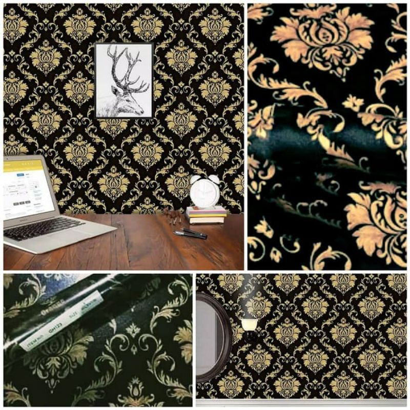 Wallpaper Dinding Batik Sticker Dinding Batik Hitam