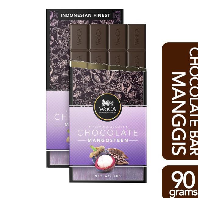 

3uct woca premium chocolate bar - cokelat batang rasa manggis - 90 gram up4u