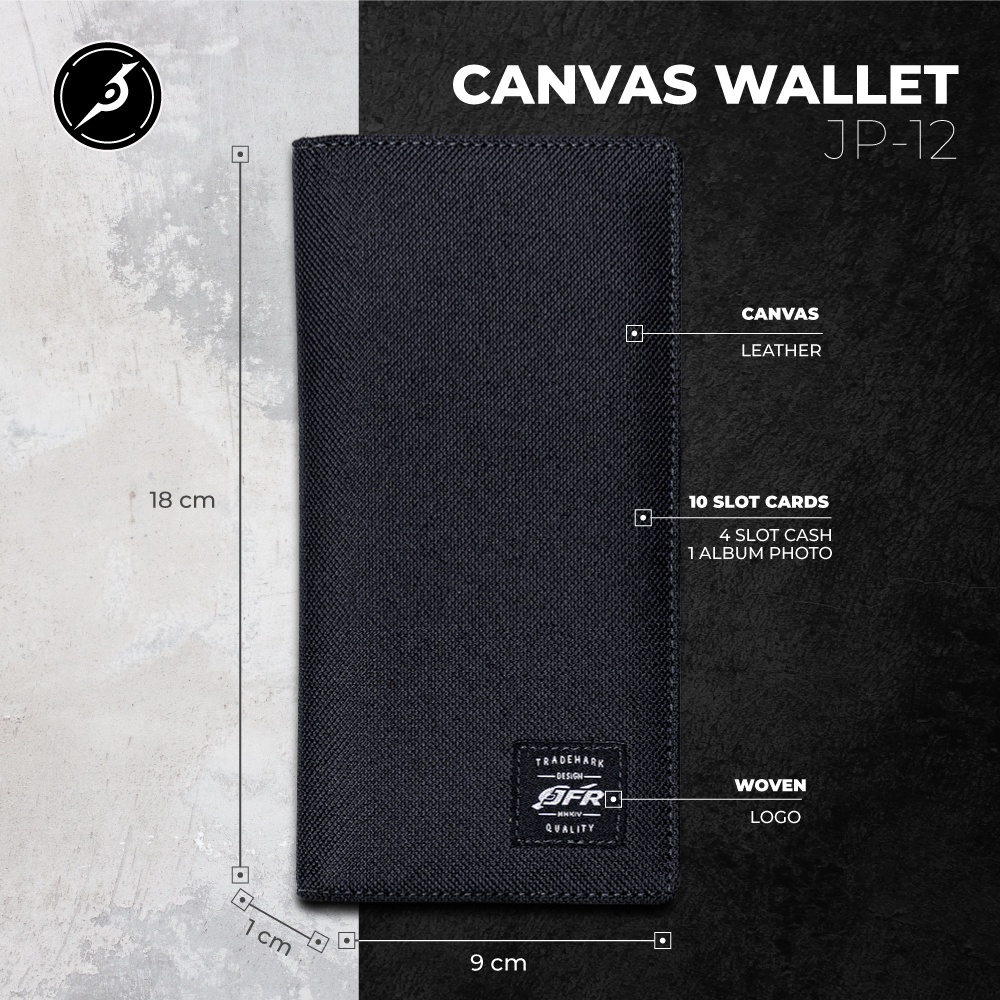 JFR Fashion Dompet Pria Bahan Kulit Canvas JP12-1