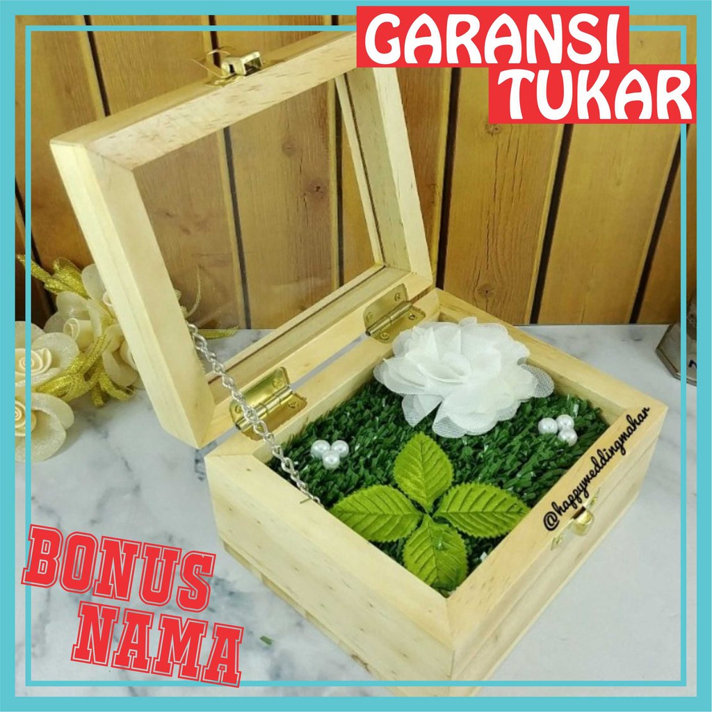 Mahar pernikahan rustic tempat hantaran lamaran kotak cincin tunangan