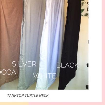 Manset Tanpa Lengan Inner Manset Buntung Kerah Tinggi Dalaman Buntung Kaos Daleman Wanita Manset Bun