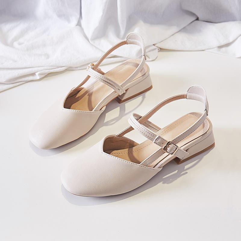 Sendal Perempuan Korean Style Nude Sandal Simple Santai Wanita Import Hak Platform SD-102