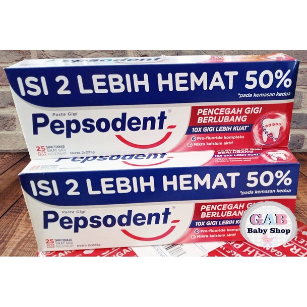 Pepsodent Pasta Gigi Odol Pencegah Gigi Berlubang 75gr/ 225gr + 225gr