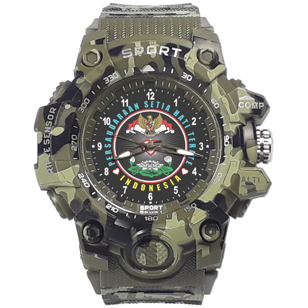 {Istimewa} Jam Tangan PERSAUDARAAN SETIA HATI TERATE - SH 16 Hijau Army Water Resistant