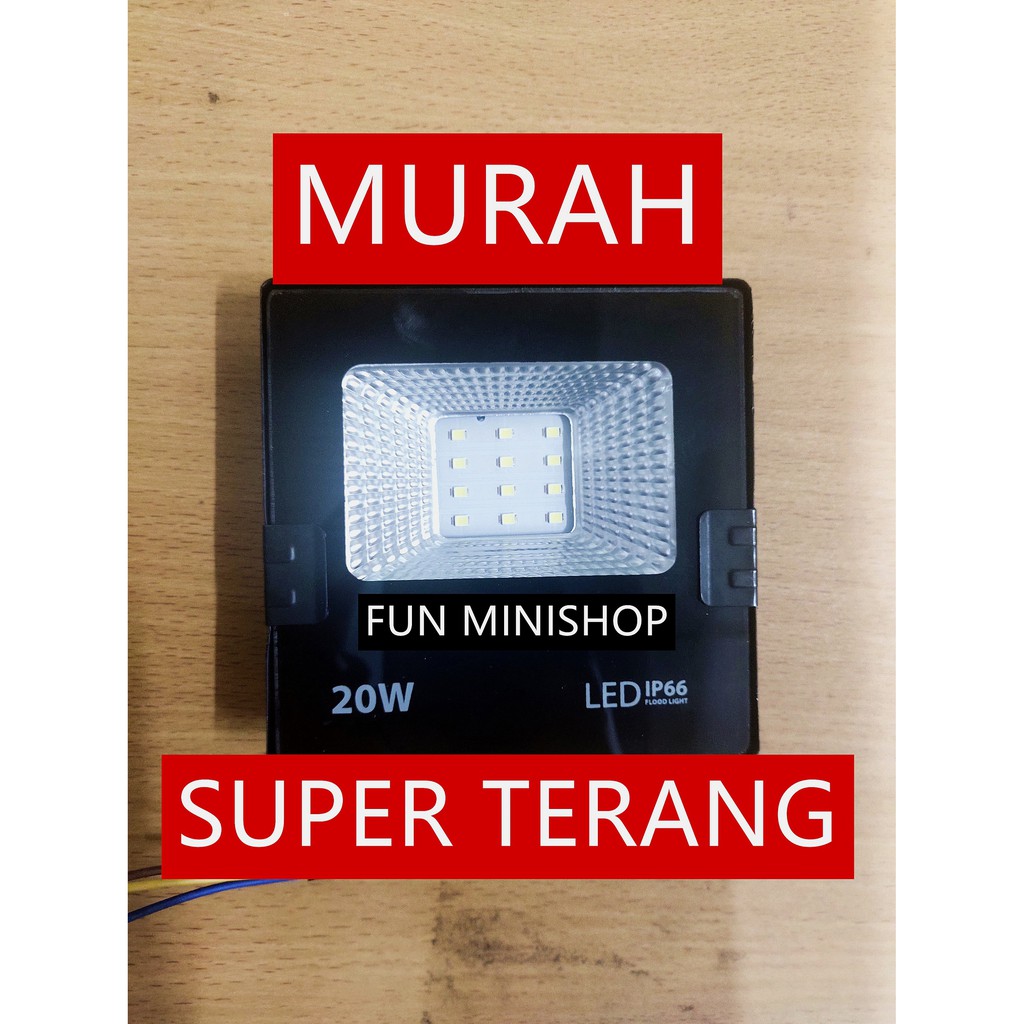 Lampu sorot kap sorot floodlight LED 20w 3000k/kuning 6000k/putih