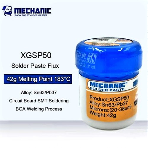 Original Mechanic Timah Solder Cair XGSP50 Low Temp 183 Drajat 50Gr