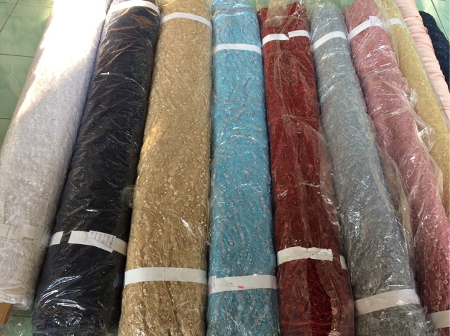 Kain tulle akar mutiara/motif salur/kain mutiara